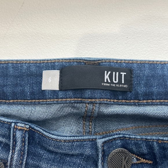 Kut from the Kloth High Rise Reese Fab Ab Ankle Straight Leg Jeans - Picture 3 of 5